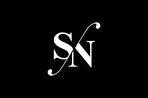 Sn Monogram Logo Design By Vectorseller