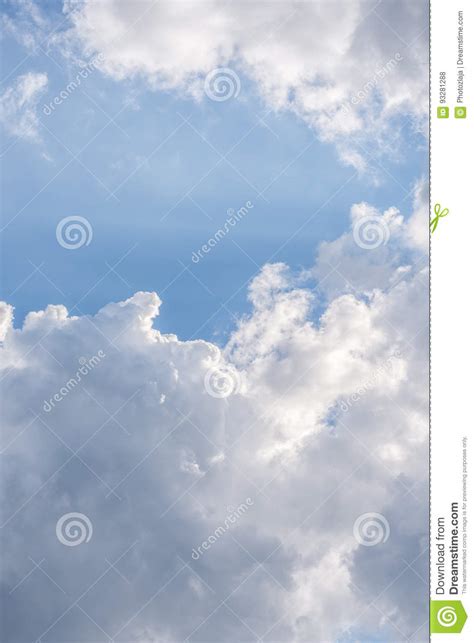 Abstract Clouds Formations With Shapes On The Blue Sky Stock Photo