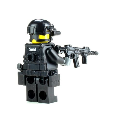 Swat Assaulter Police Officer Minifigure Made Wreal Lego Minifigure