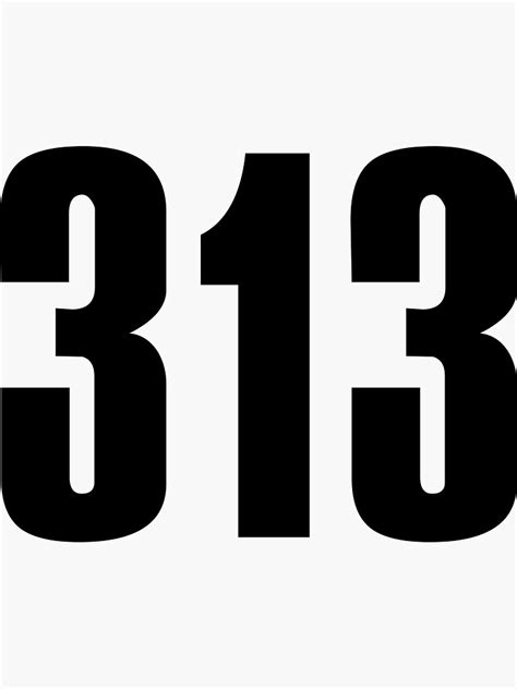 313 Detroit Phone Area Code Shirts Sticker For Sale By Freshthreadshop Redbubble