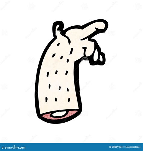 Cartoon Pointing Severed Arm Stock Vector Illustration Of Drawing