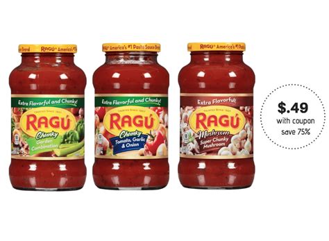 Ragu Pasta Sauce Just 49 With Coupon Stack At Safeway Super Safeway