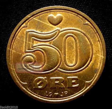 Denmark 1994 50 Ore Margrethe Ii Heart Of The Royal Coin