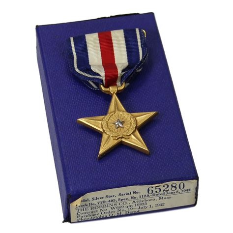 Medal Silver Star Numbered 65280 1942