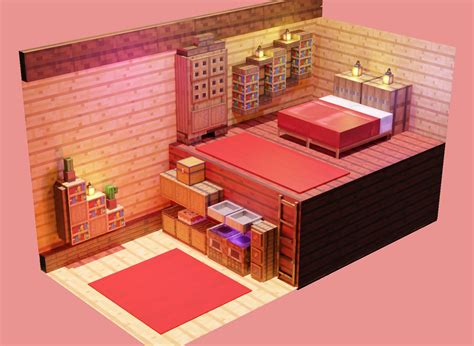 Artstation Minecraft 3d Room