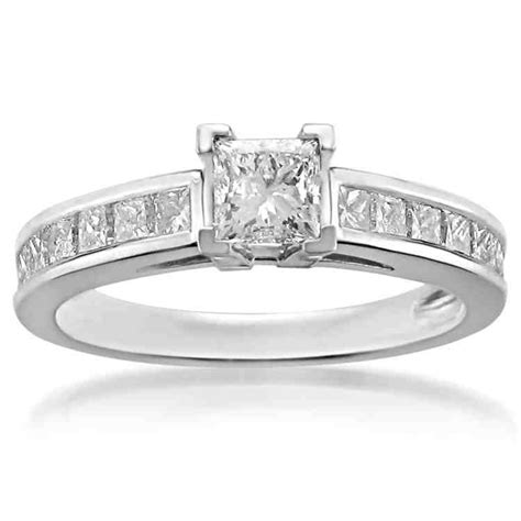 Platinum Princess Cut Diamond Engagement Rings Wedding And Bridal