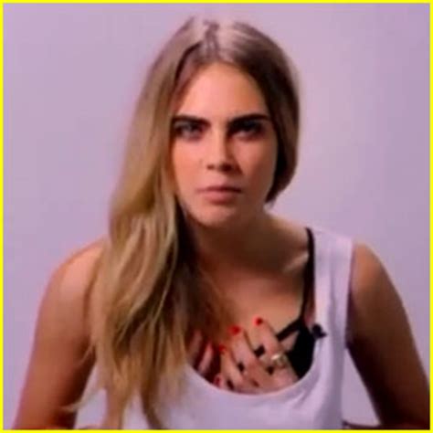 Cara Delevingne Feels Up Her Boobs For Charity Because She Doesnt Have Balls Cara Delevingne