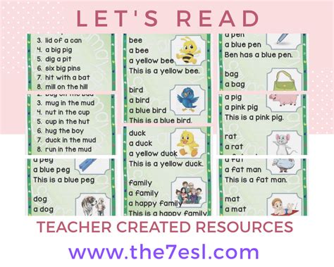 Lets Read For Kids English Created Resources