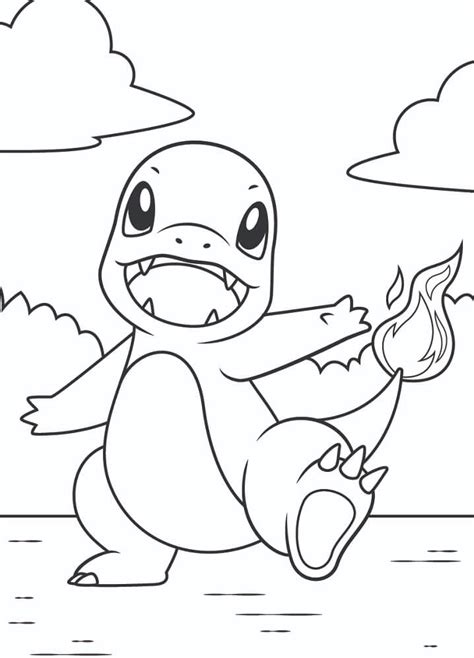 Funny Charmander Coloring Page Free Printable Coloring Pages For Kids