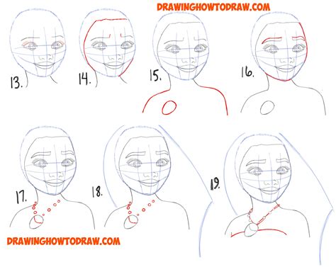 Draw a slightly tilted horizontal line under the triangle as the guide for the bottom half of moana's body. How to Draw Moana Easy Step by Step Drawing Tutorial for ...