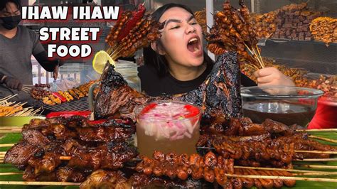 Filipino Assorted Ihaw Ihaw Street Foods Mukbang Isaw Ng Chicken And Pork Bbq Atbp Pinoy