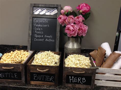 Love This Popcorn Bar By Main Stream Events And Pr Firm Wedding Popcorn