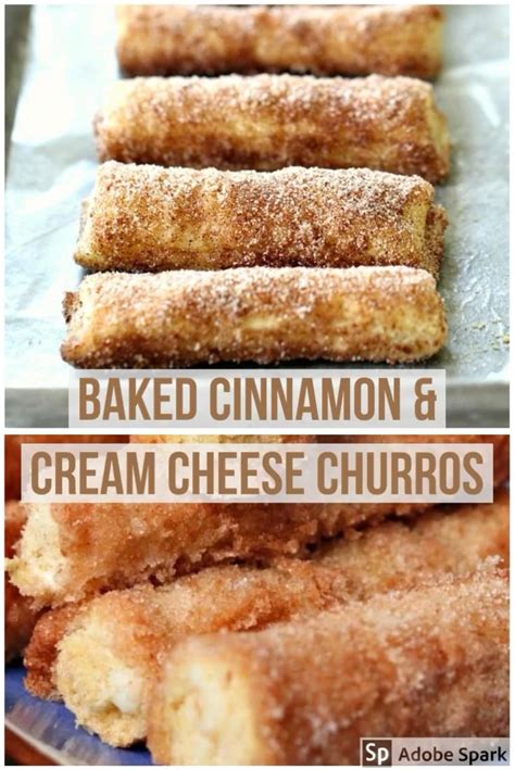 Easy Baked Cinnamon And Cream Cheese Churros Video Recipes Using