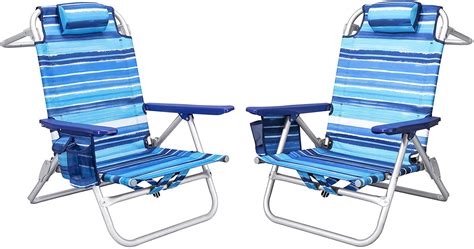 Waleaf Folding Tall Backpack Beach Chairhigh Back Beach Chairs For