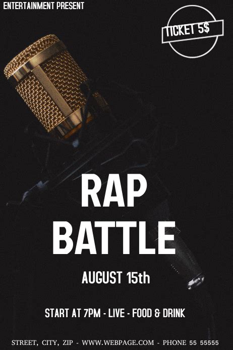 Rap Battle Event Flyer Template Postermywall