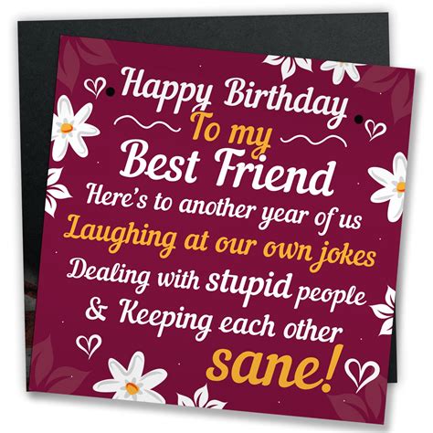 Birthday Card Ideas For Best Friend Handmade ~ Friend Birthday Funny Ts Card Sign Friendship