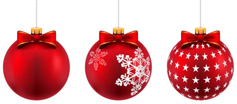 Christmas tree png image with transparent background. three red Christmas bauble illustrations - Png Press ...