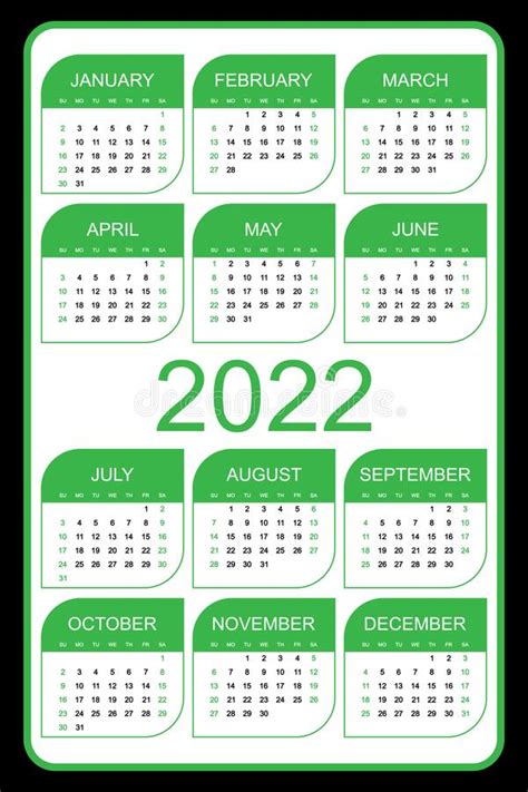 2022 Yearly Calendar 12 Months Yearly Calendar Set In 2022 Planner