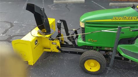 John Deere Gt 235 44 Inch Snow Thrower Modify To Fit Youtube