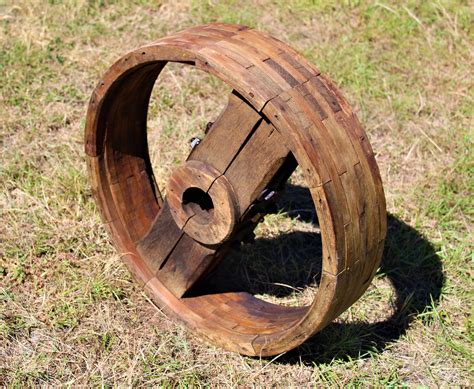 Antique 26 Reeves Wood Split Pulley Wheel Flat Belt Pulley