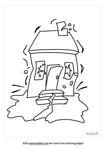 Earthquake Coloring Pages | Free Nature Coloring Pages | Kidadl