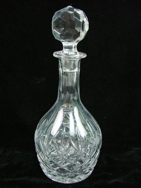 Vintage Samobor 24 Lead Crystal Handmade Made Whiskey Decanter Croatia