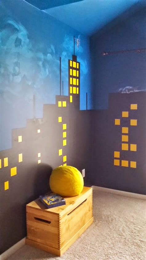 Pictures gallery of batman bedroom decor. DIY Batman Cityscape Bedroom | Batman diy, Batman room ...