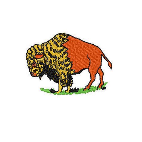 Buffalo Embroidery Design Pes File Machine Embroidery Bison Etsy