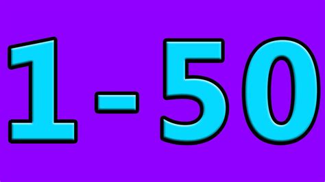 Simple Learning To Count To 50 Counting 1 To 50 Numbers For Kids