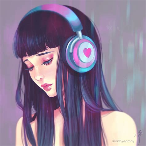 Anime Girlwith Headphones