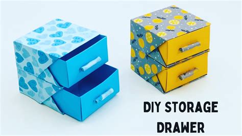 Diy Mini Paper Drawers Paper Craft Small Origami Storage Box Diy