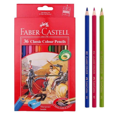 Faber Castell Classic 36 Long Colour Pencils With Sharpener Pl115856