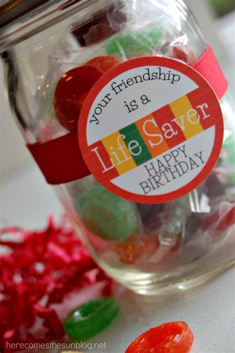 Lifesaver Birthday T In A Jar Friendship Jars And Wraparound