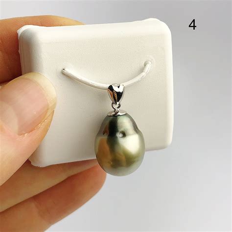 12 15mm Tahitian Pearl Pendants On 925 Sterling Silver 489 No 1 4