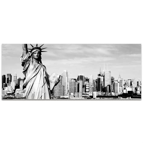 Metal Art Studio New York Black And White City Skyline