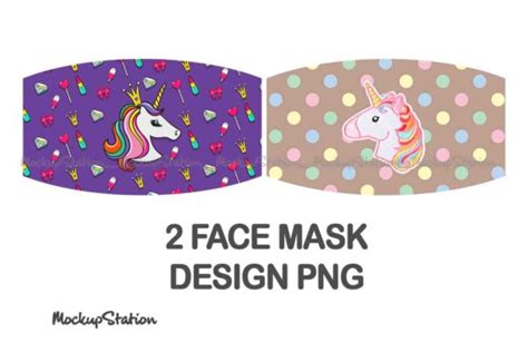 Download Unicorn Face Mask Sublimation Design Set - Best Free SVG For Cricut