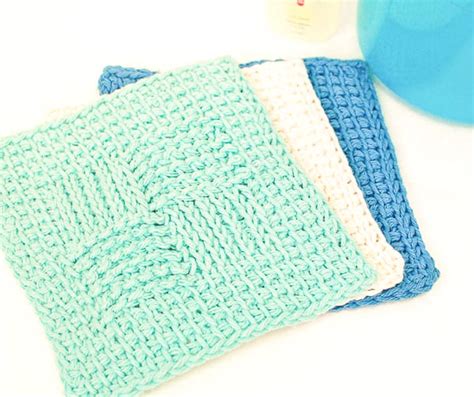 Sampler Washcloth Tunisian Crochet Pattern Petals To Picots