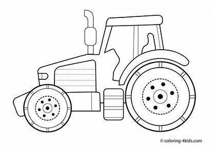 Tractor Coloring Pages Printable Transportation Sheets Transport