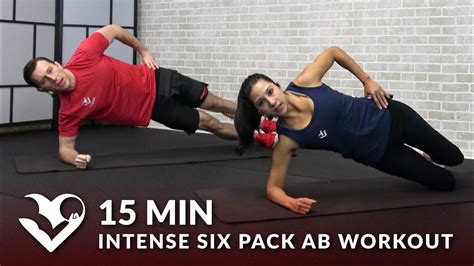 15 Minute Intense Six Pack Ab Workout No Equipment 15 Min Abs 6 Pack Workout Youtube