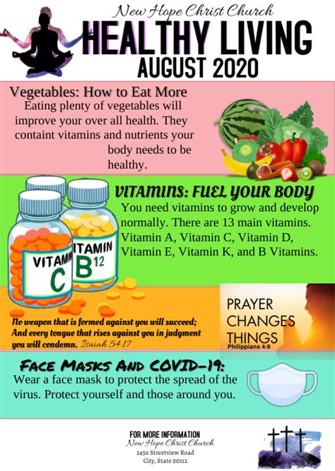 Health And Wellness Church Newsletter Template Postermywall