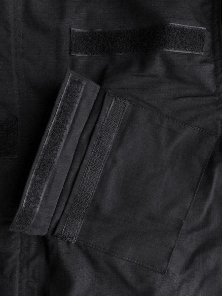 Black Bdu Combat Pants Jacket Set 6535 Polycotton Rip Stop Dlp