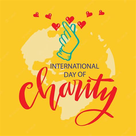 Premium Vector International Day Of Charity Poster Concept