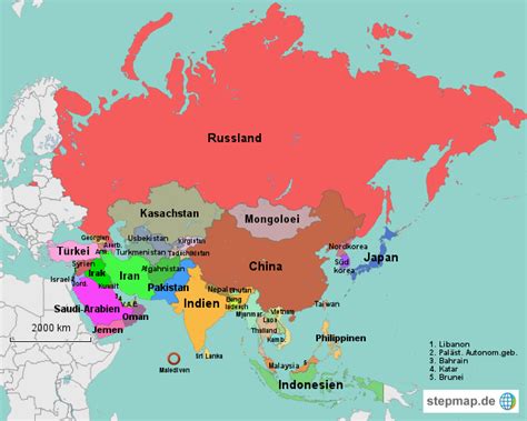 Asiens Politische Karte Von Manic22 Landkarte Für Asien
