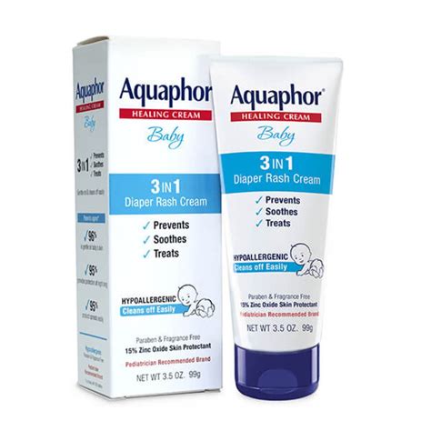 Aquaphor Baby 3 In 1 Diaper Rash Cream Tube Shop Lotion And Powder At H E B
