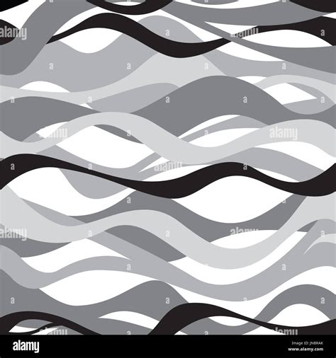 Wave Seamless Pattern Black And White Background Stock Photo Alamy