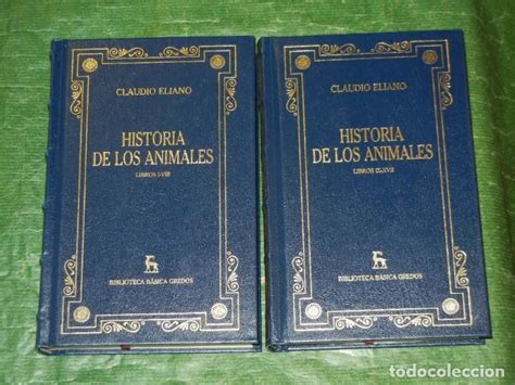 Claudio Eliano Historia De Los Animales 2 V Comprar Libros