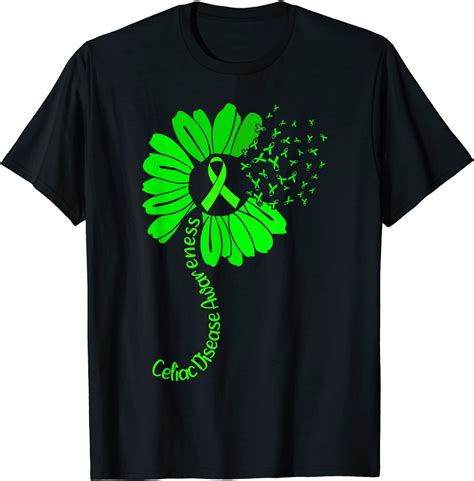 Celiac Disease Awareness Ribbon Sunflower 2022 Shirt Teeducks