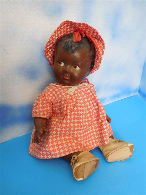 Vintage Black Composition Doll ~cutie~ Baby Doll Nursery Baby Dolls