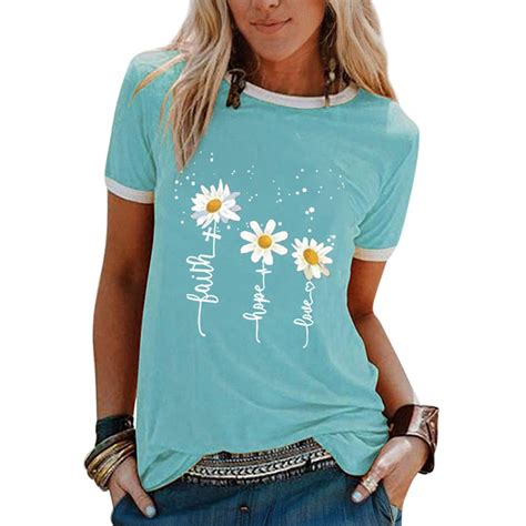 Sexy Dance Sexy Dance Women Short Sleeve Sunflower T Shirt Cute Funny