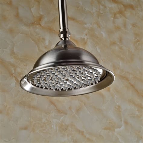 Wholesale And Retail Solid Brass Brushed Nickel 8 Round Rain Shower